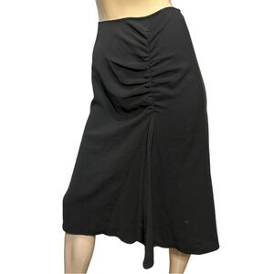 Lafayette 148 New York Women’s Size 2 Black Gathered Twisted Side Midi Skirt